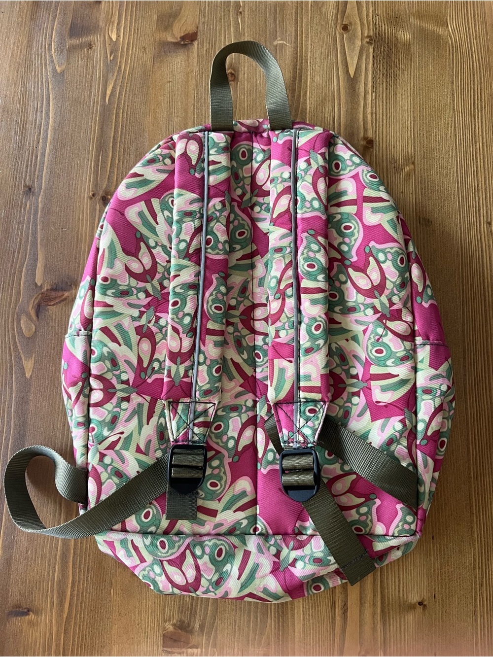 L.L. Bean Pink Patterned Mini Backpack - Picture 2 of 4